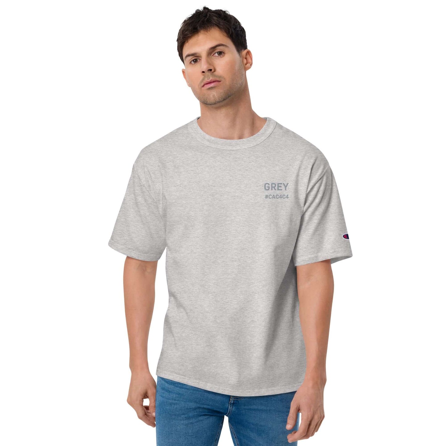 OKKL x Champion T-Shirt Collab: GREY #CAC4C4