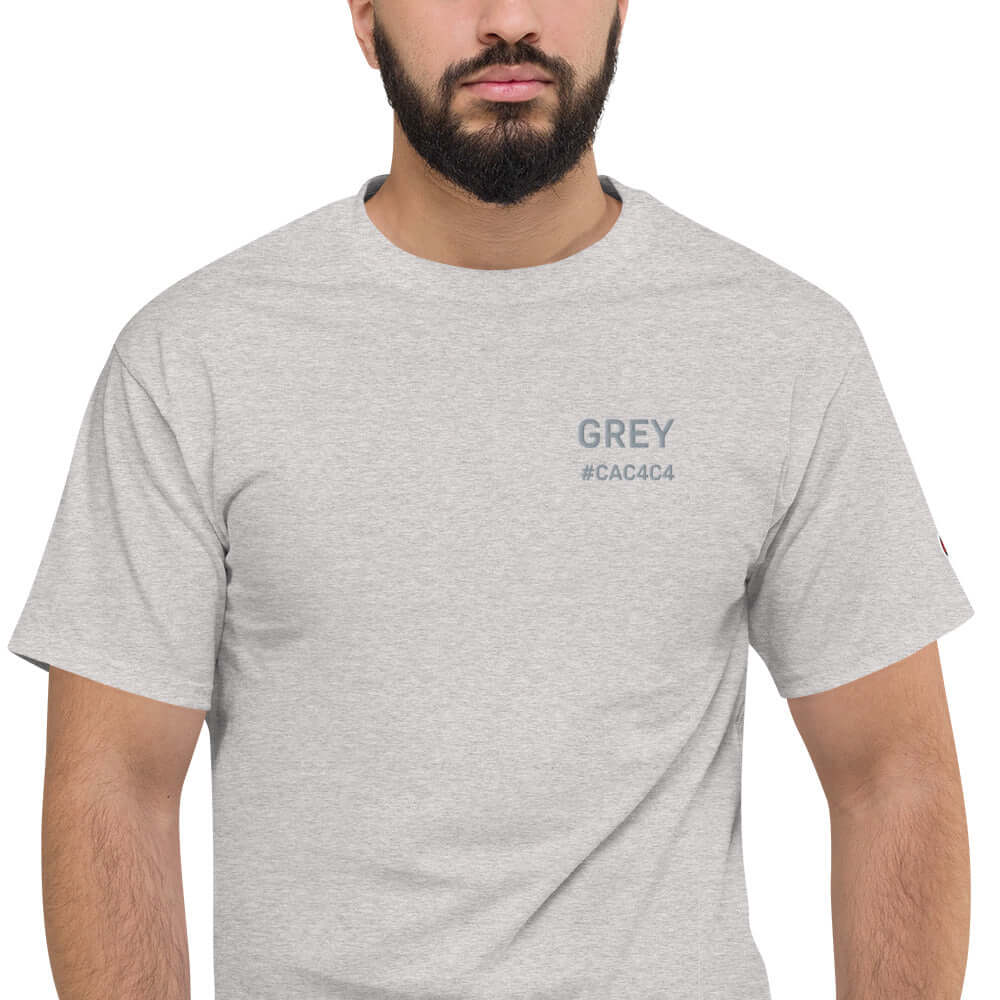 OKKL x Champion T-Shirt Collab: GREY #CAC4C4