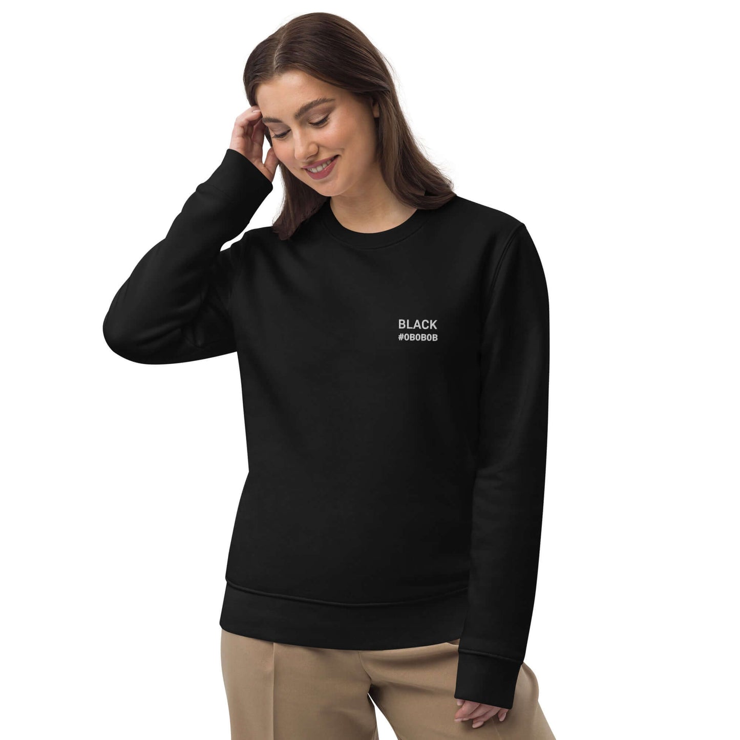 Organic Black Sweatshirt #0B0B0B