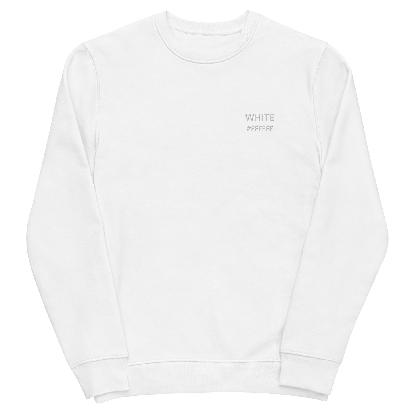 Organic White Sweatshirt - #FFFFFF