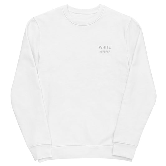 Organic White Sweatshirt - #FFFFFF