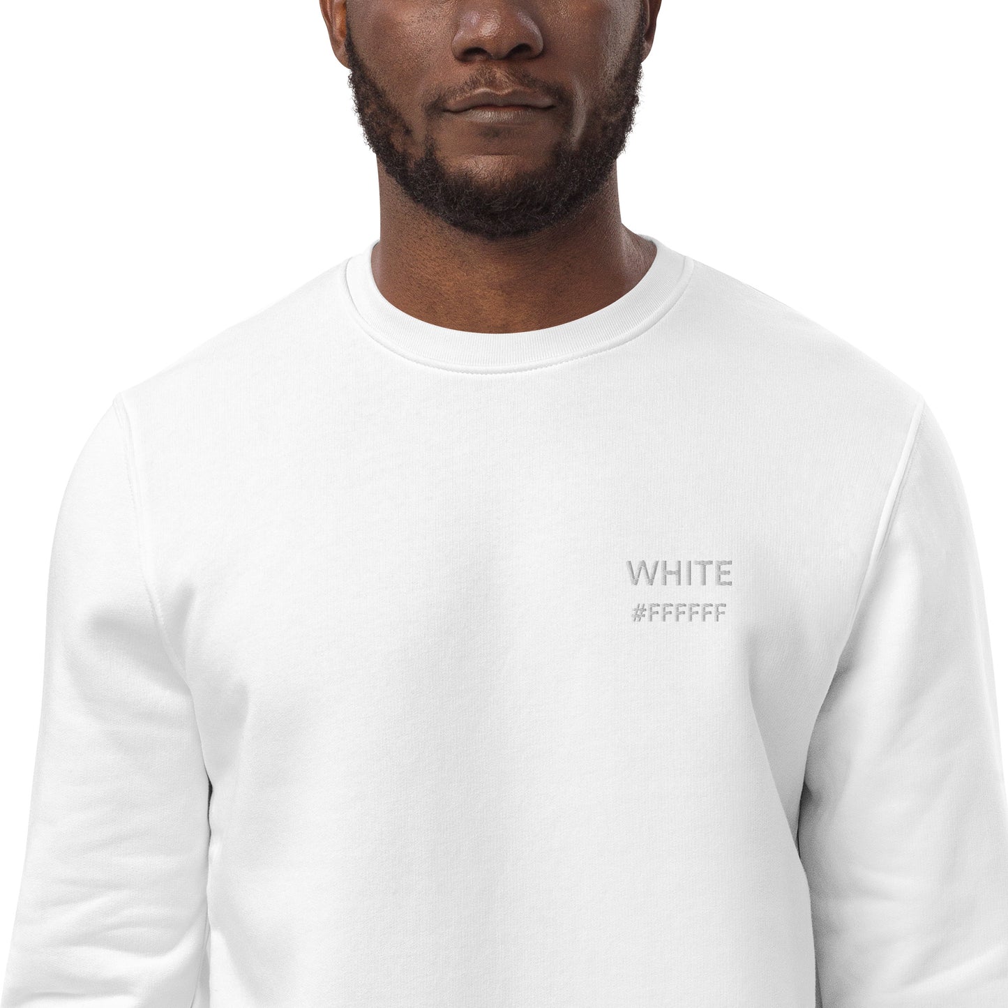 Organic White Sweatshirt - #FFFFFF