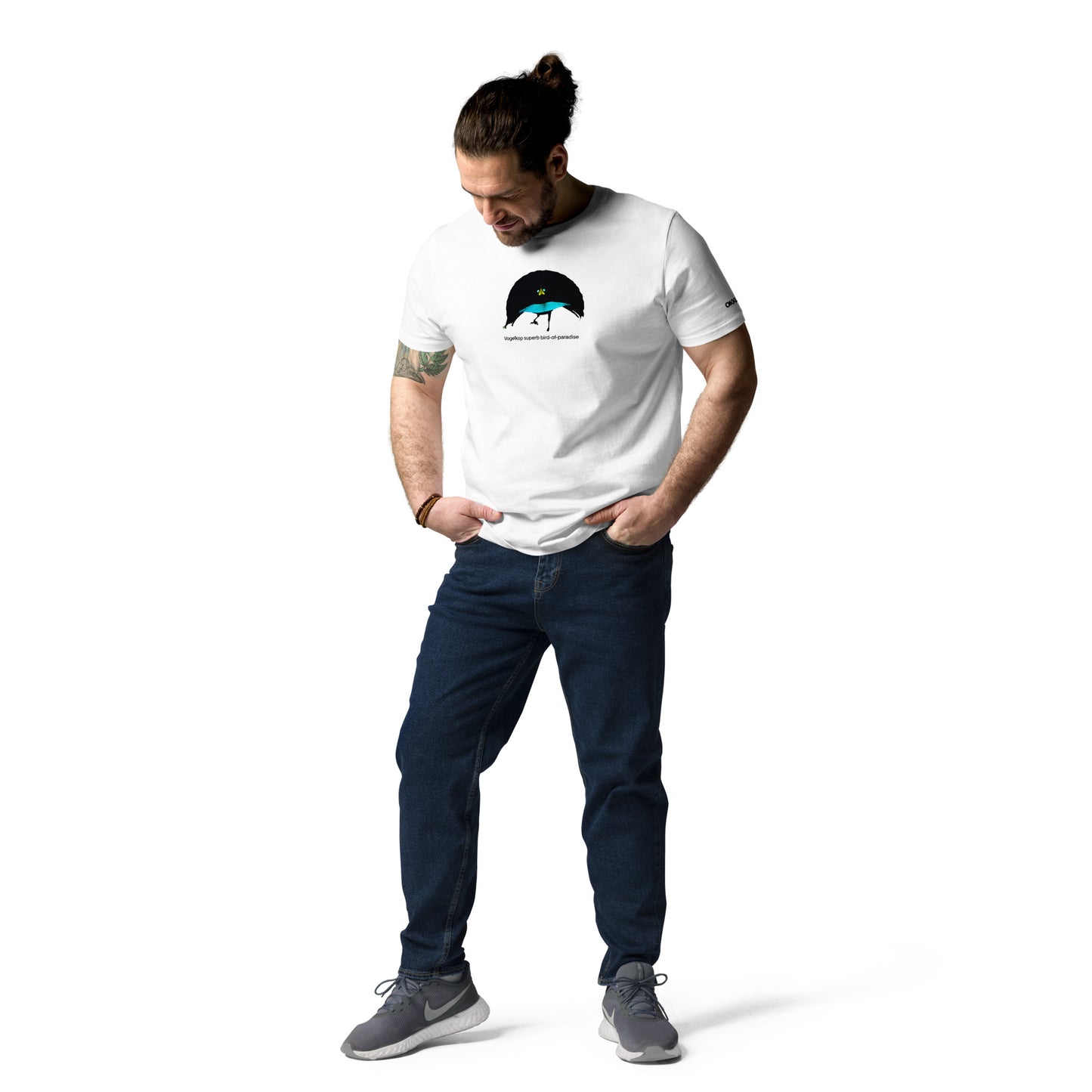 Vogelkop superb bird-of-paradise - Organic Cotton White Tshirt