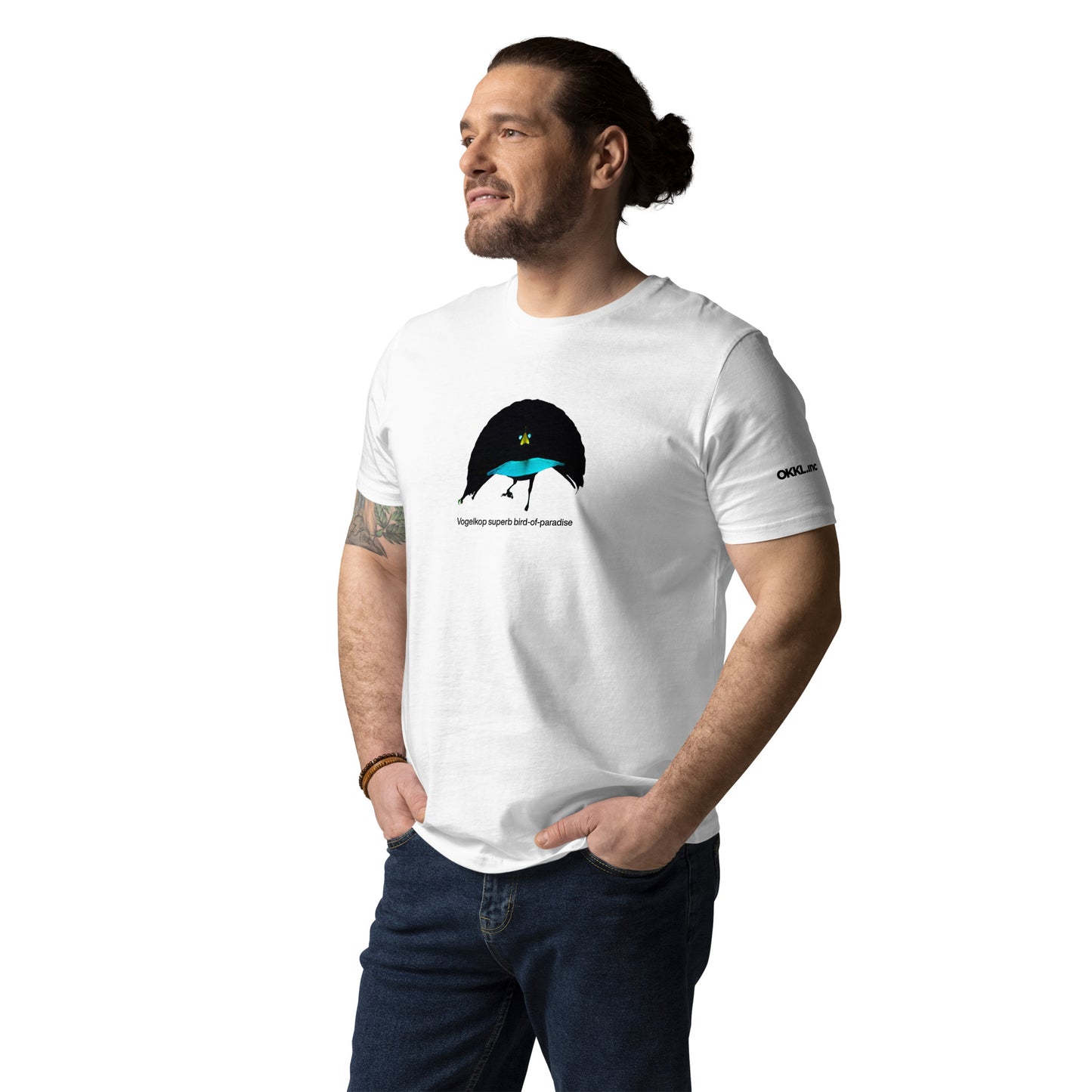 Vogelkop superb bird-of-paradise - Organic Cotton White Tshirt