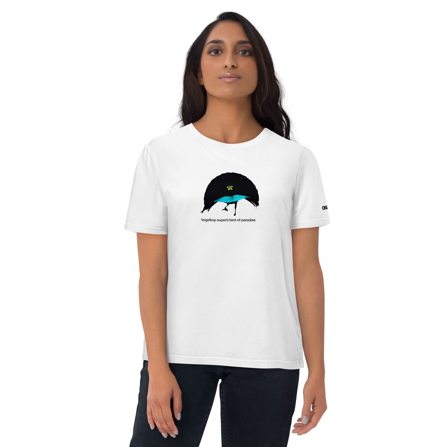 Vogelkop superb bird-of-paradise - Organic Cotton White Tshirt