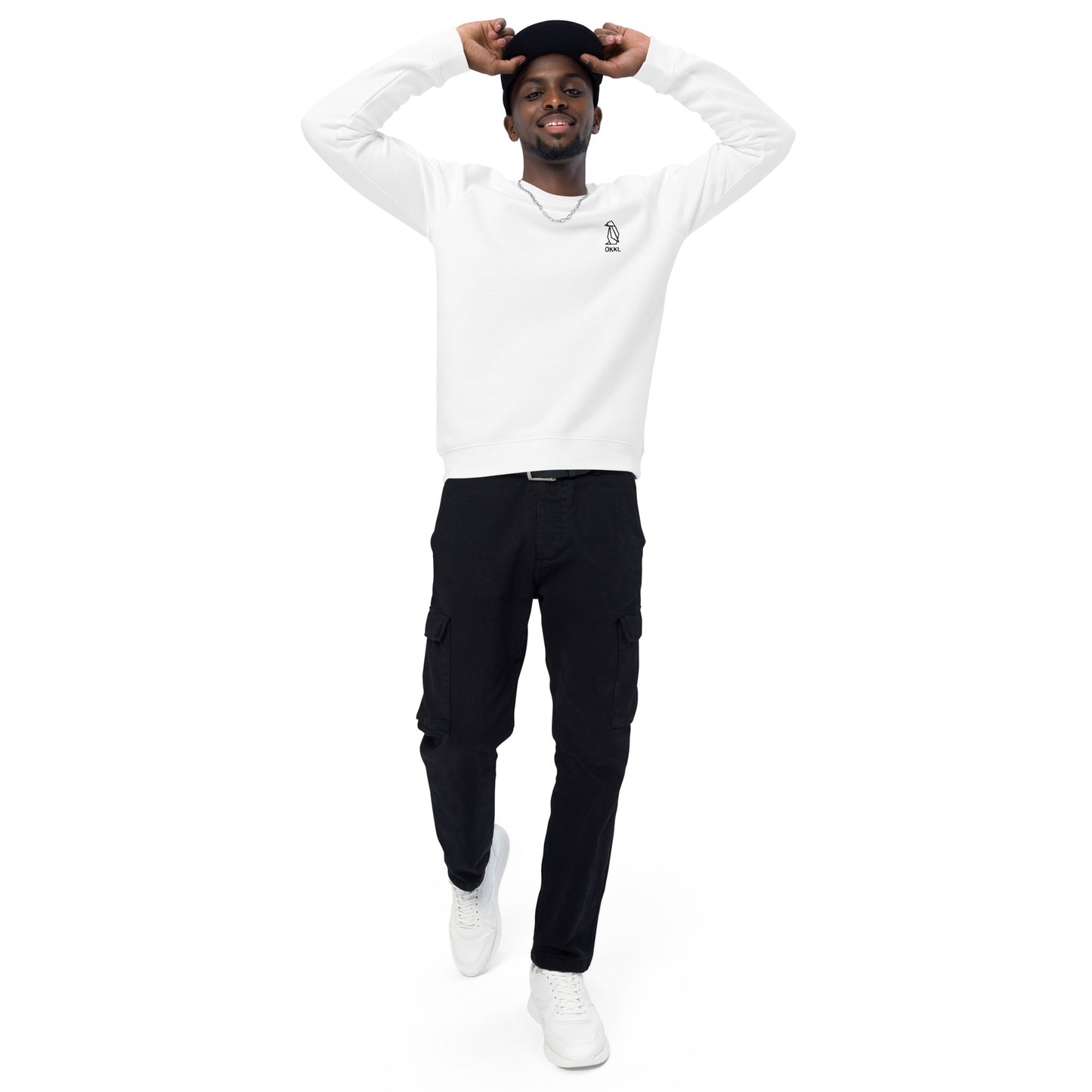 Penguin: Unisex organic raglan sweatshirt