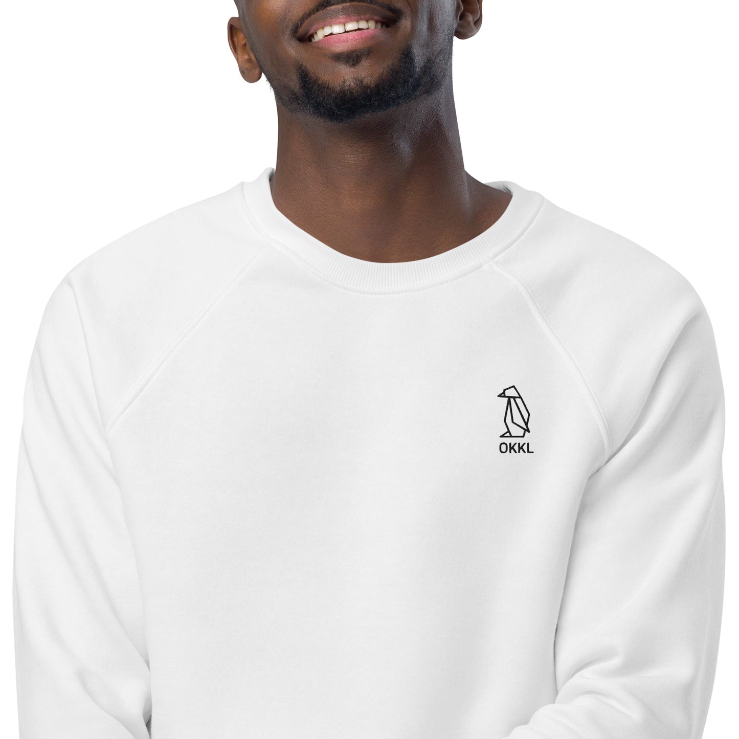 Penguin: Unisex organic raglan sweatshirt