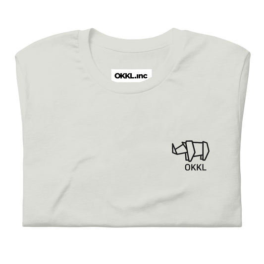 OKKL Rhino: Light Grey Unisex t-shirt