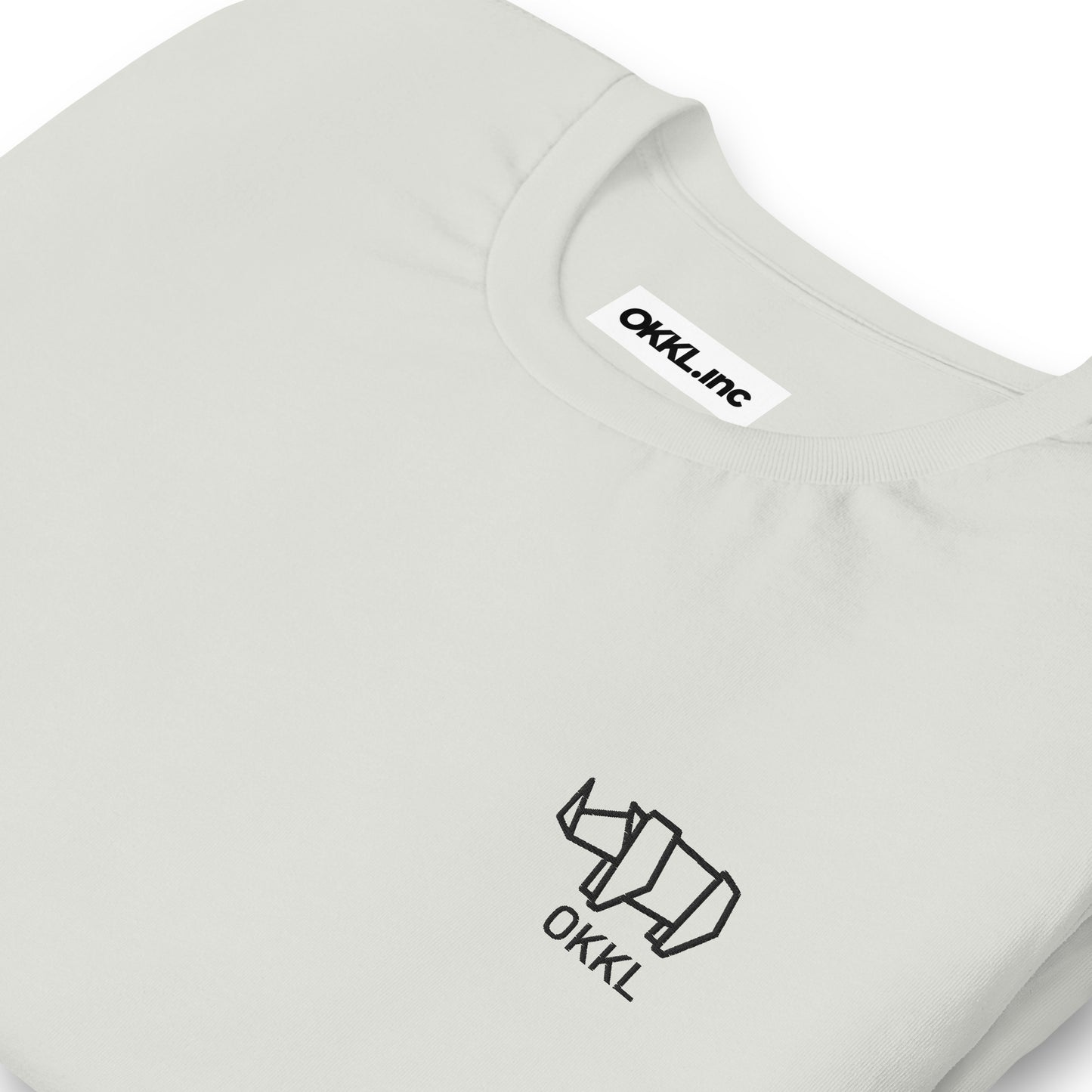 OKKL Rhino: Light Grey Unisex t-shirt