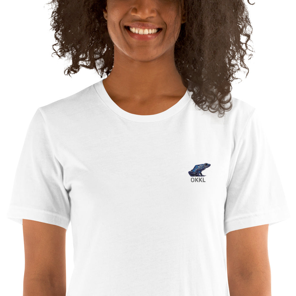 Blue Poison Dart Frog: Unisex T-shirt