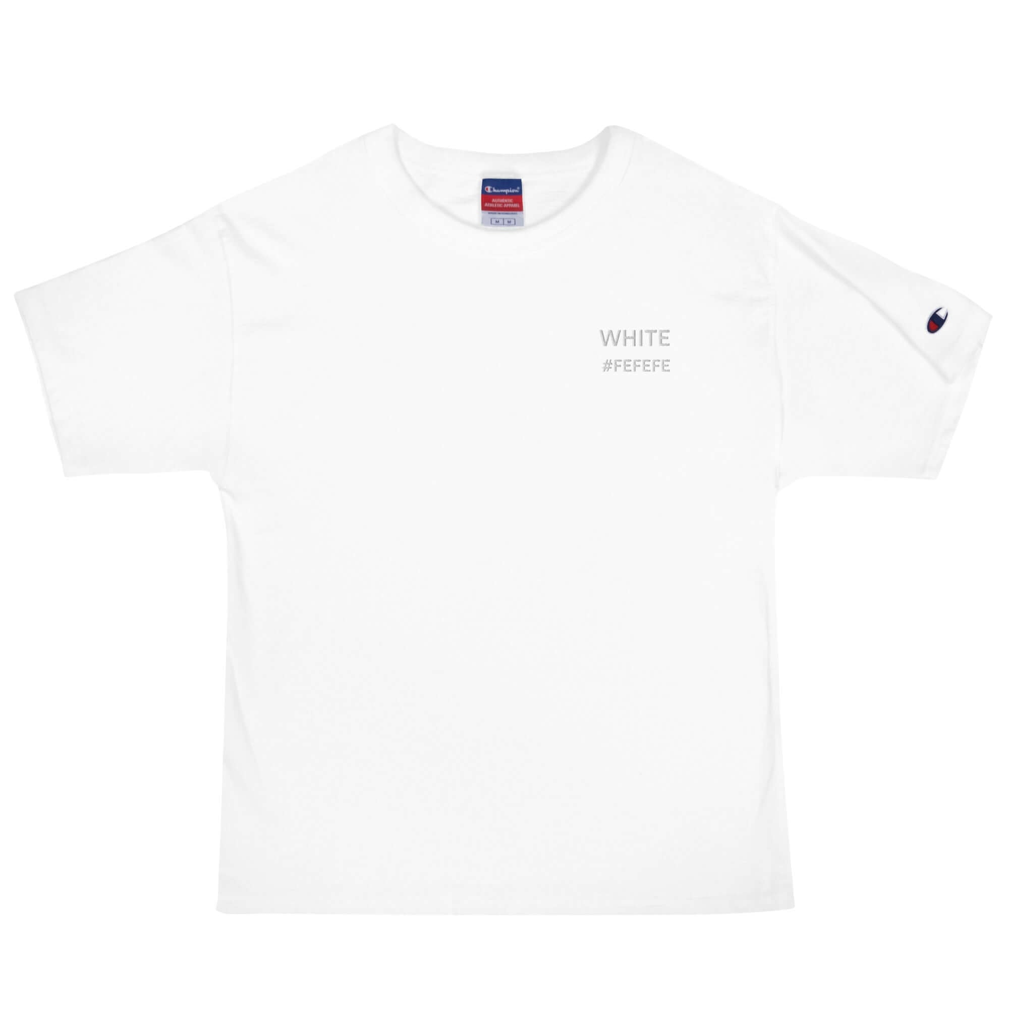 OKKL x Champion T Shirt Collab WHITE FEFEFE