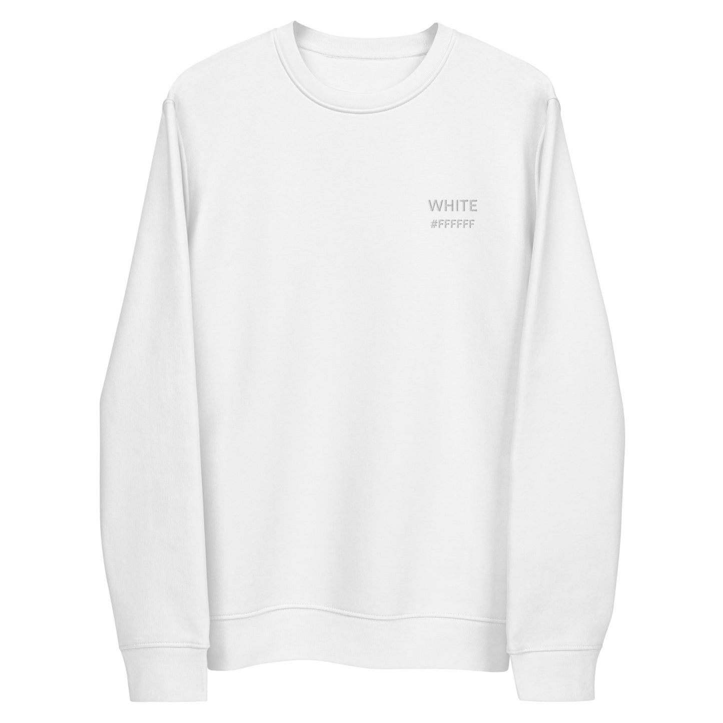 Organic White Sweatshirt - #FFFFFF