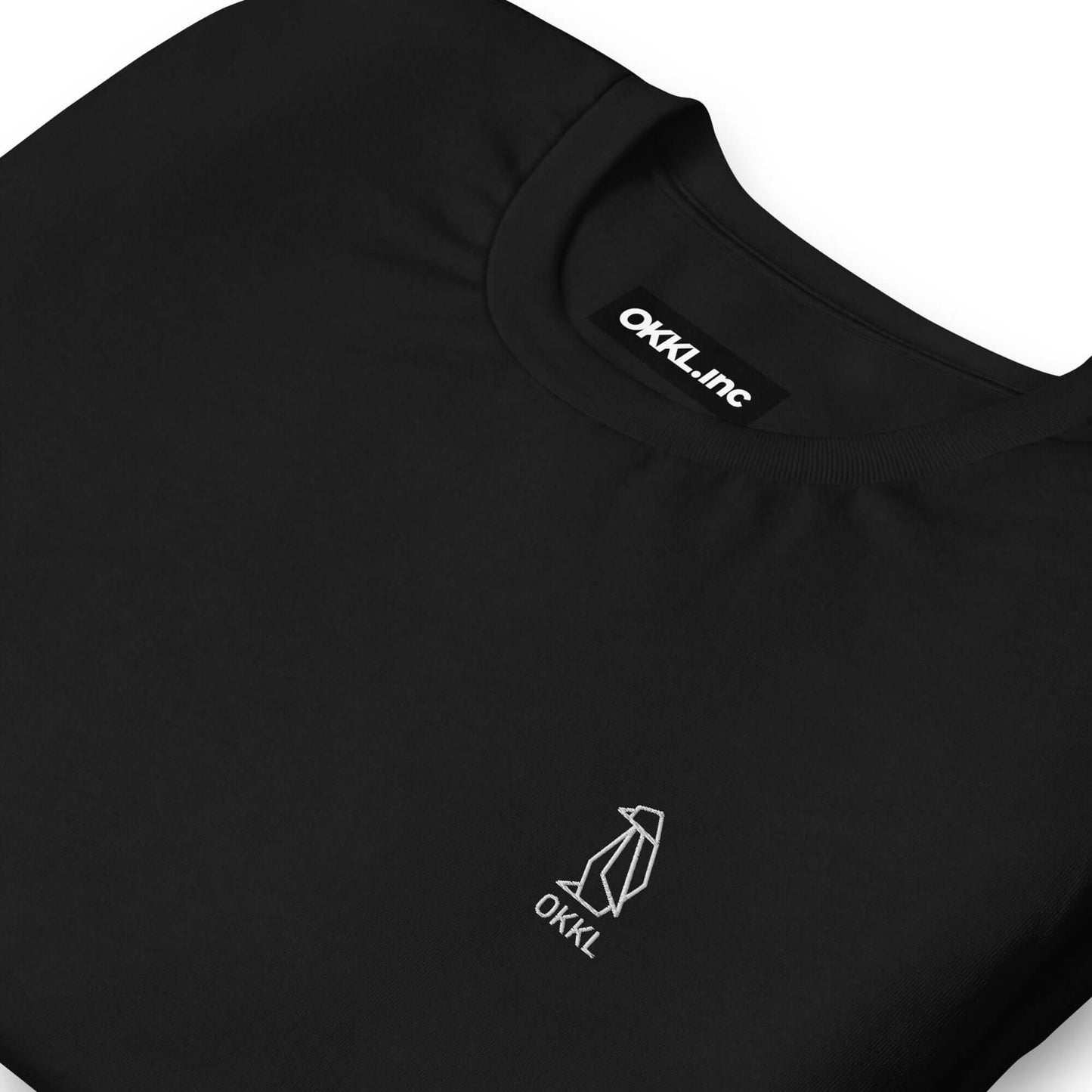 OKKL Penguin: Black Unisex t-shirt
