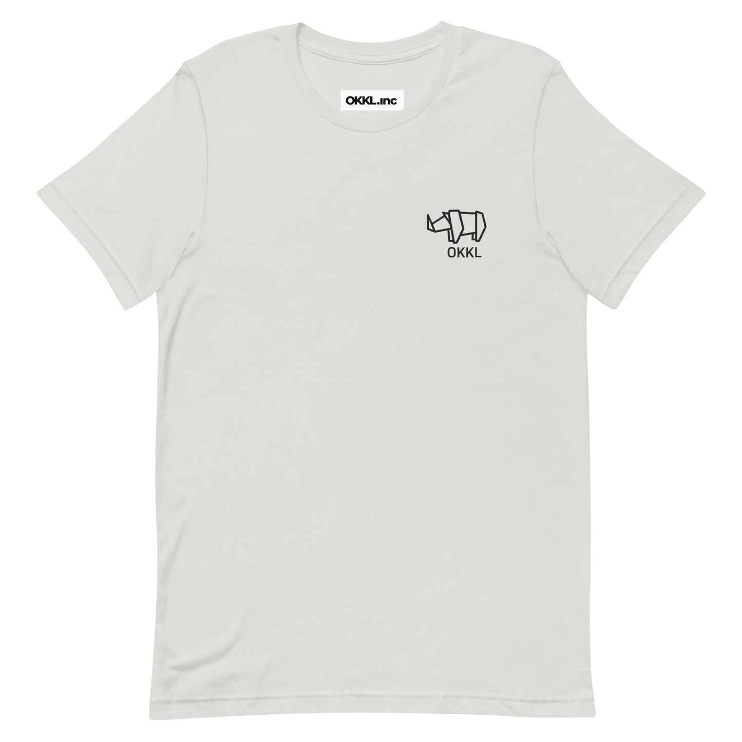 OKKL Rhino: Light Grey Unisex t-shirt