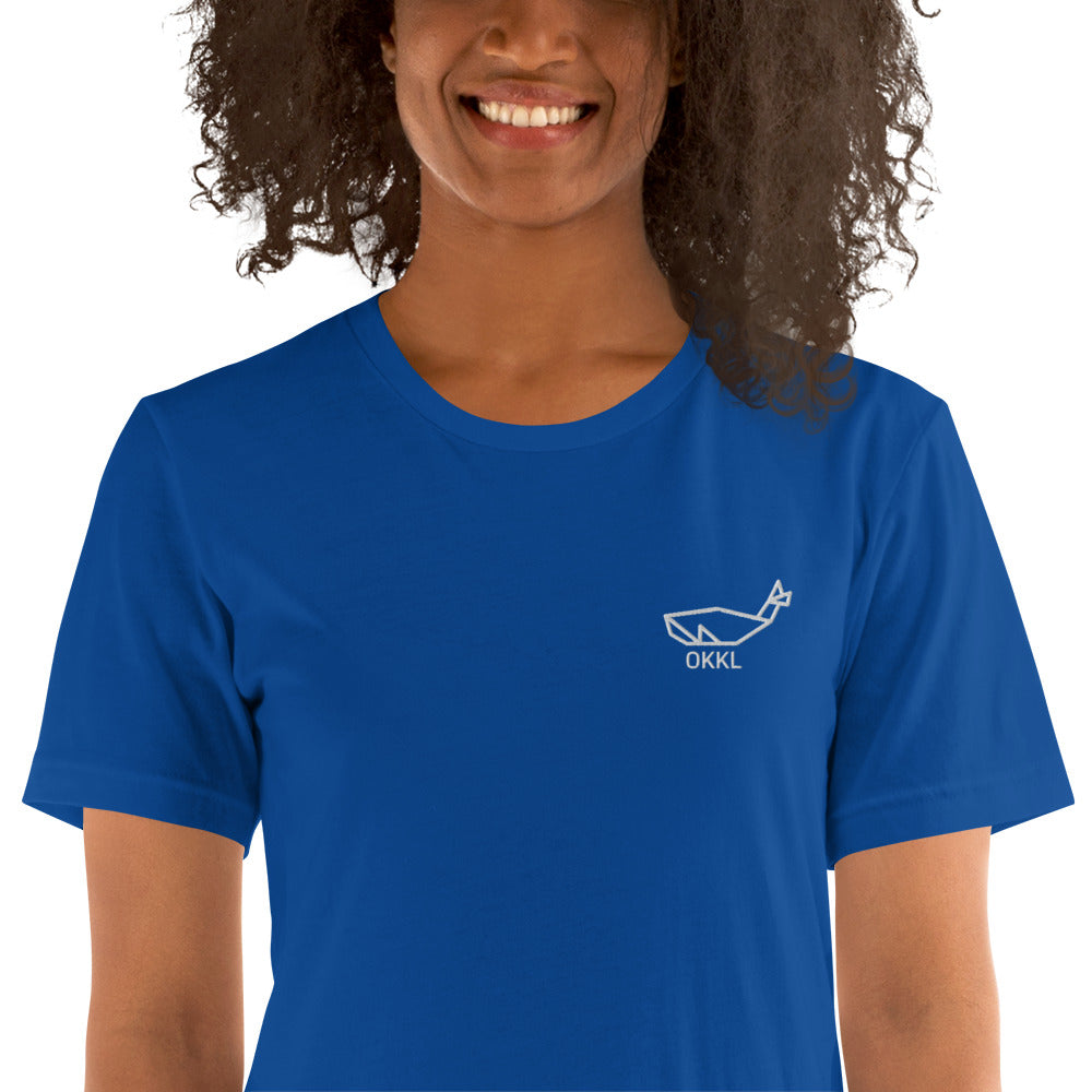 OKKL Whale:  Blue Unisex t-shirt
