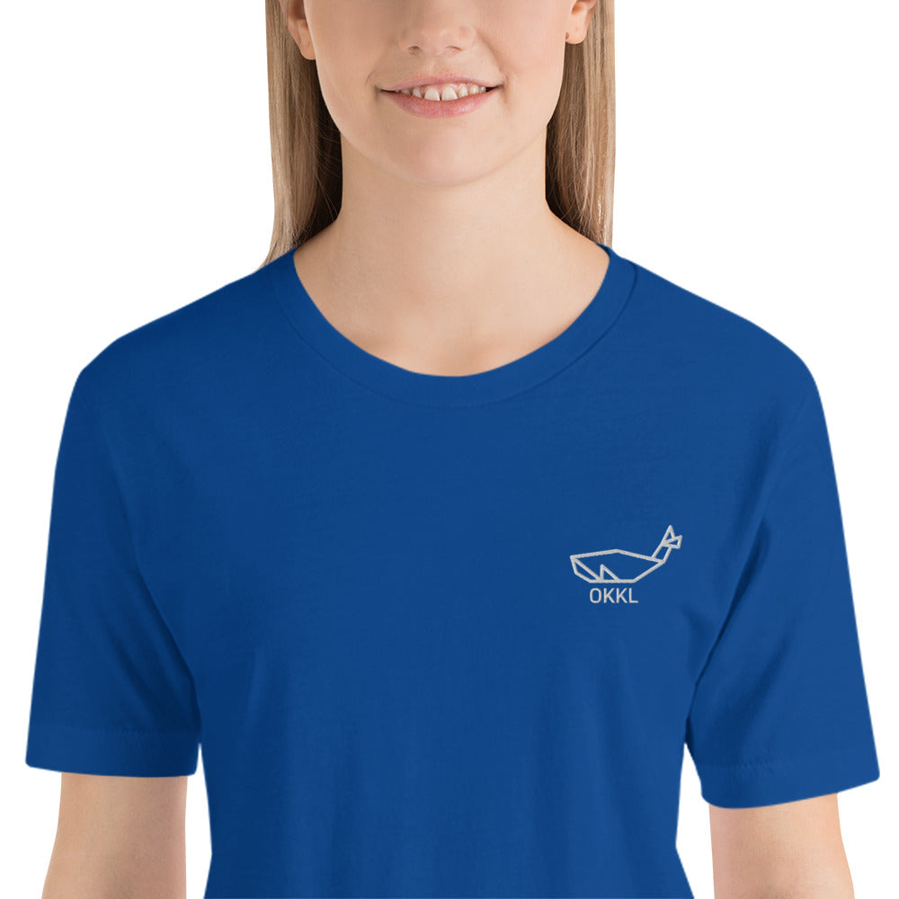 OKKL Whale:  Blue Unisex t-shirt