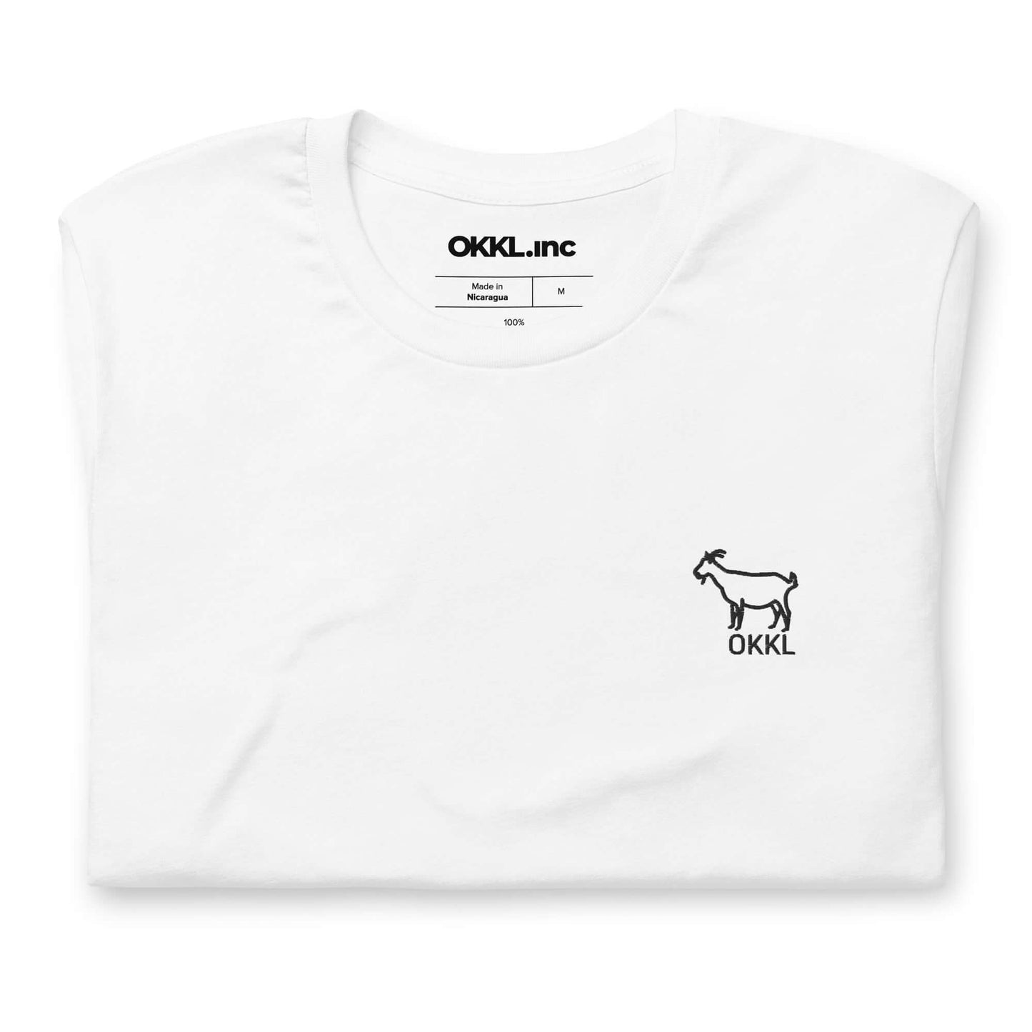 OKKL Goat: White Unisex t-shirt