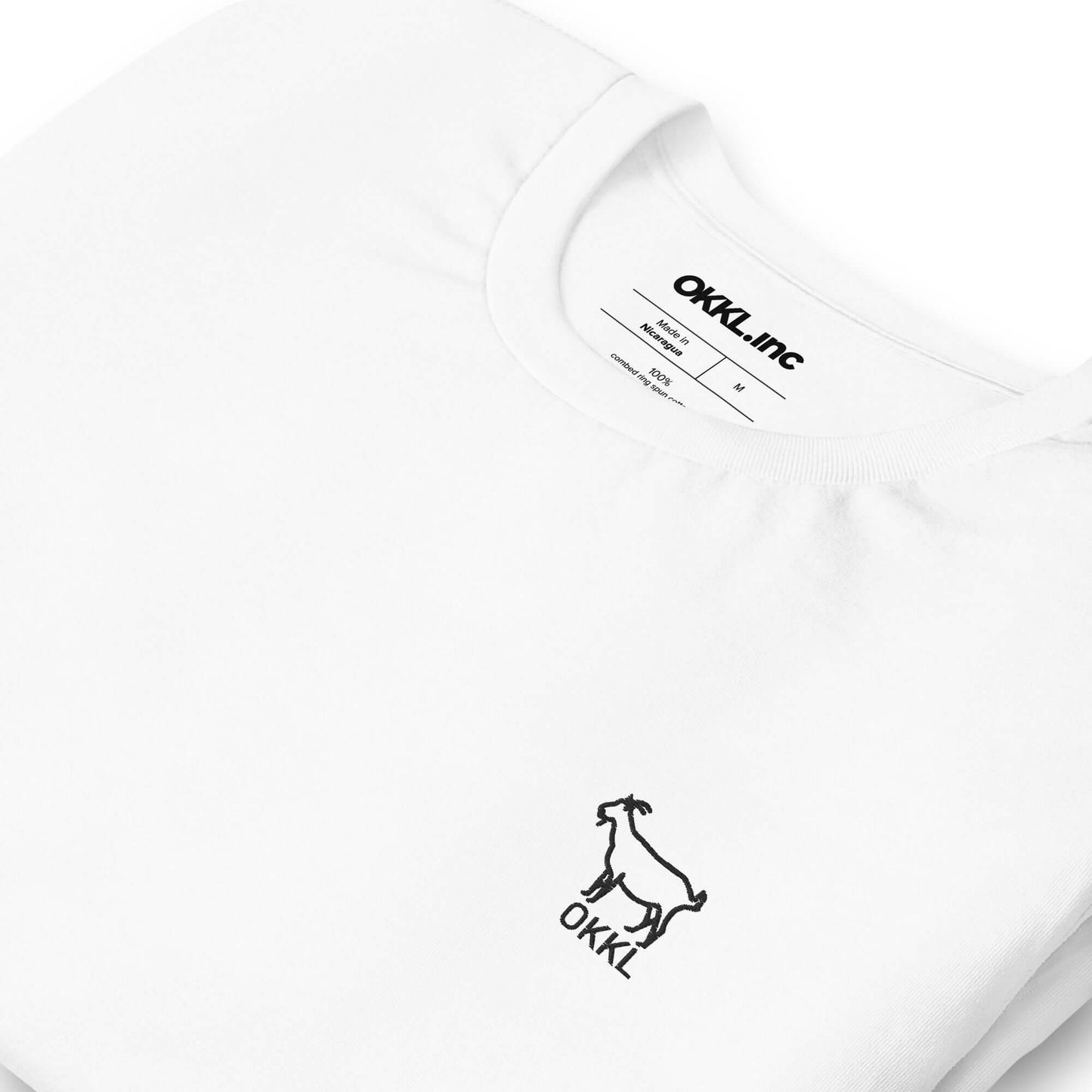 OKKL Goat: White Unisex t-shirt